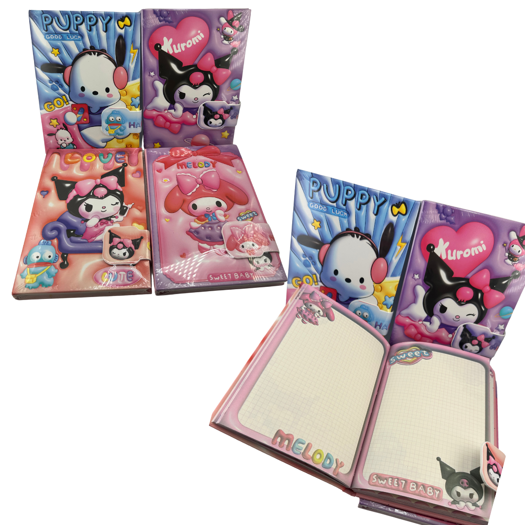 4 Pack! Journal set with magnetic closure