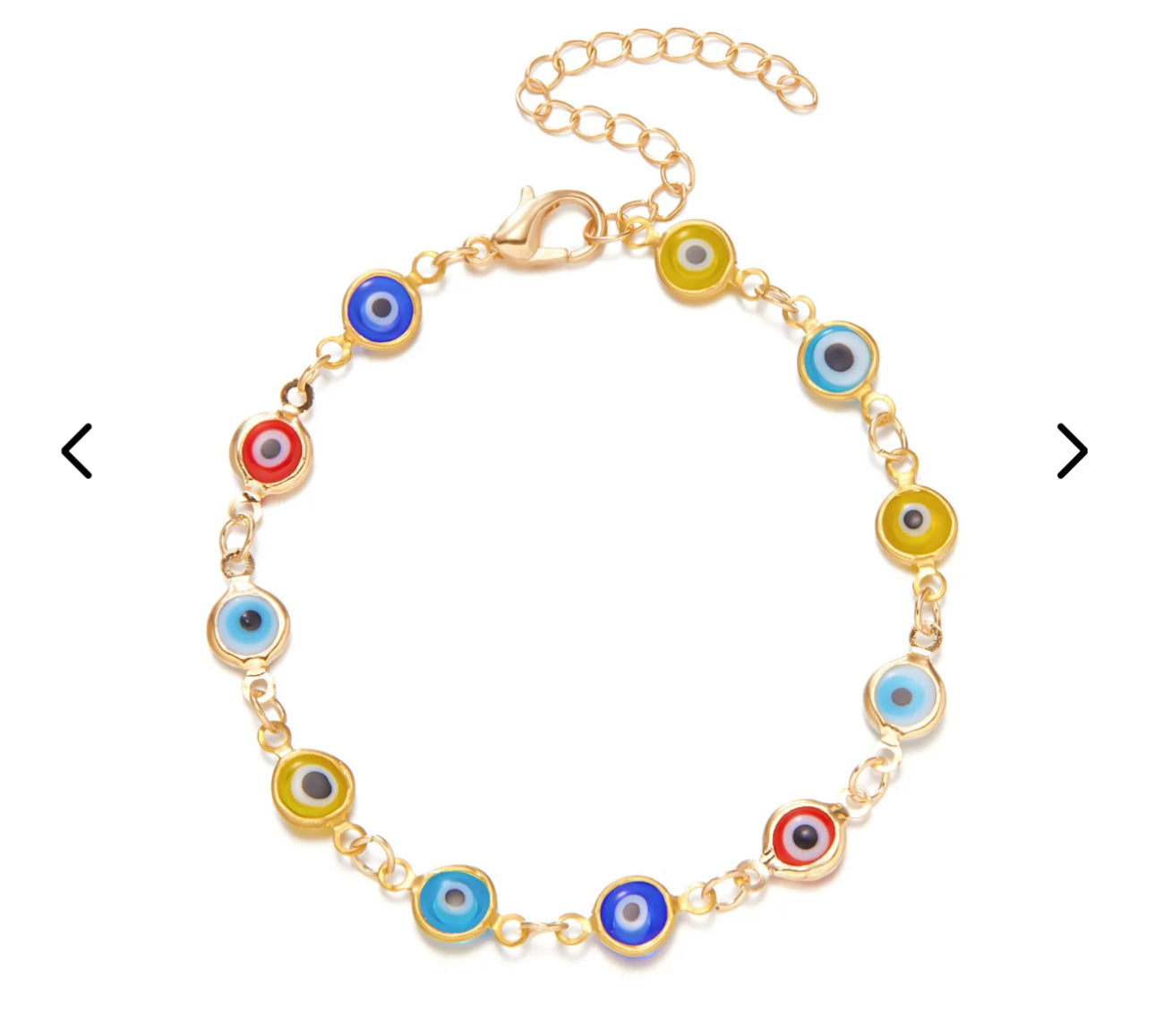 10 Pack Evil Eye Bracelets- Alloy
