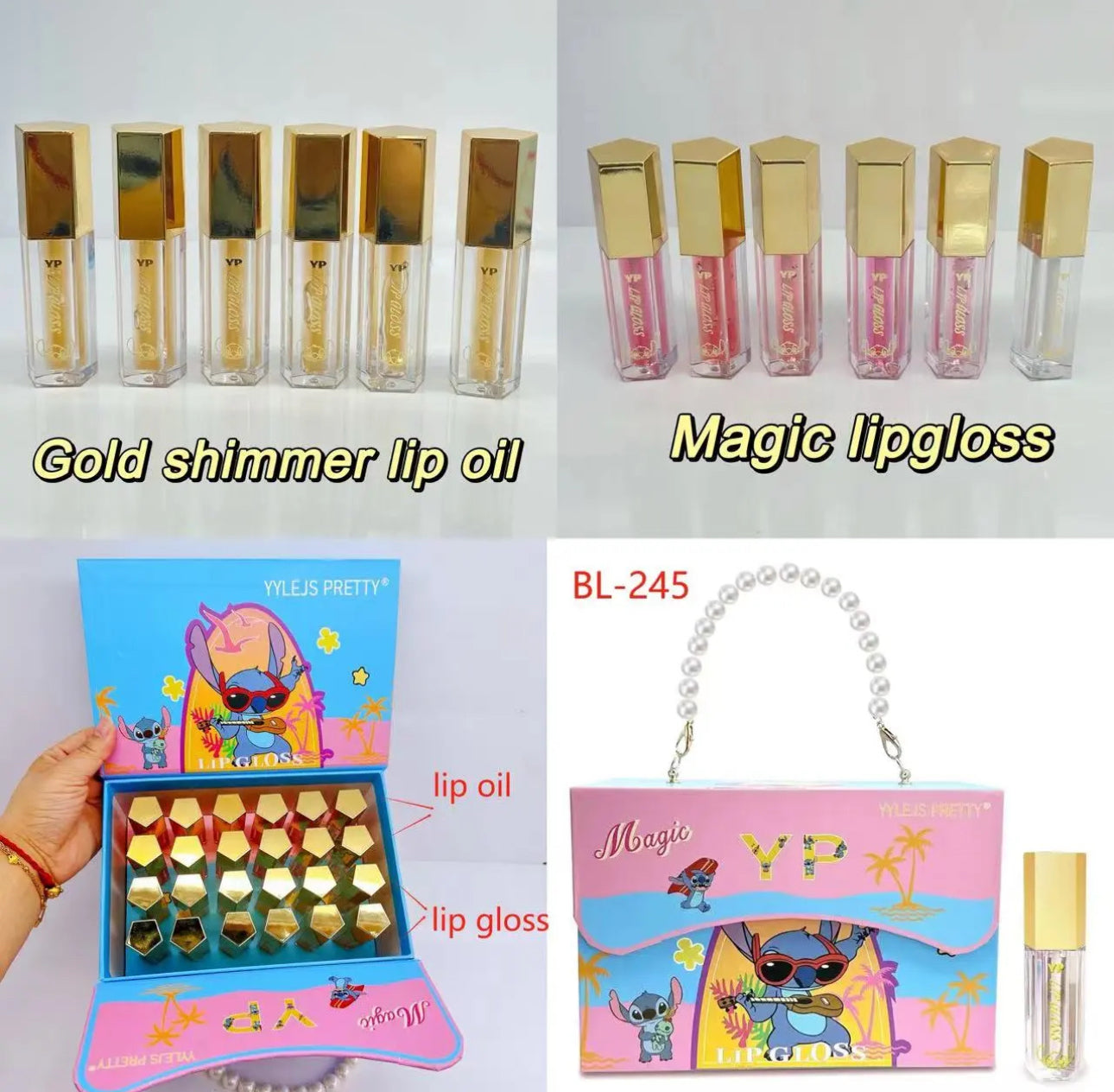 Stittch Purse Box 24 Lip gloss Shimmers