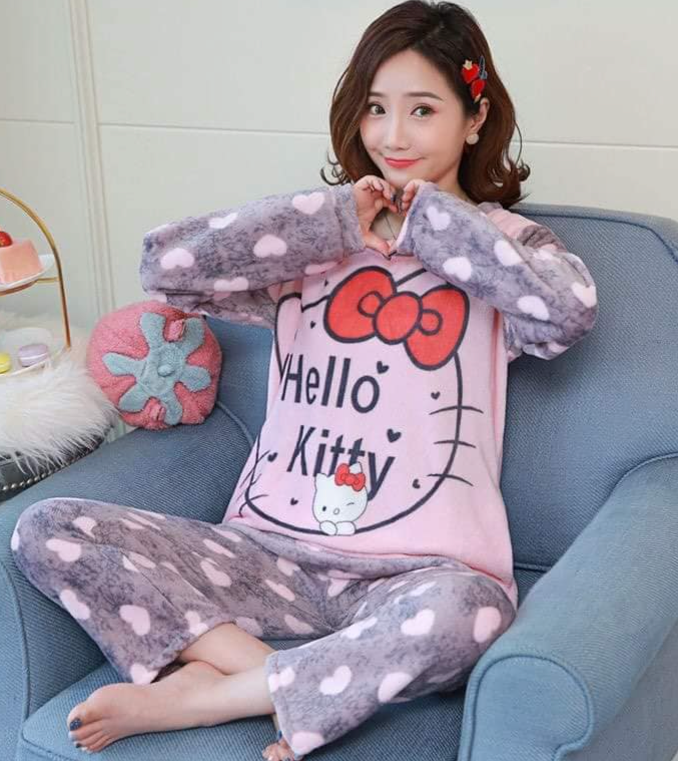 FLASH SALE‼️ 2PC Set Velvet Fleece PJ Pajama Set- Warm Set - SIZE M/L