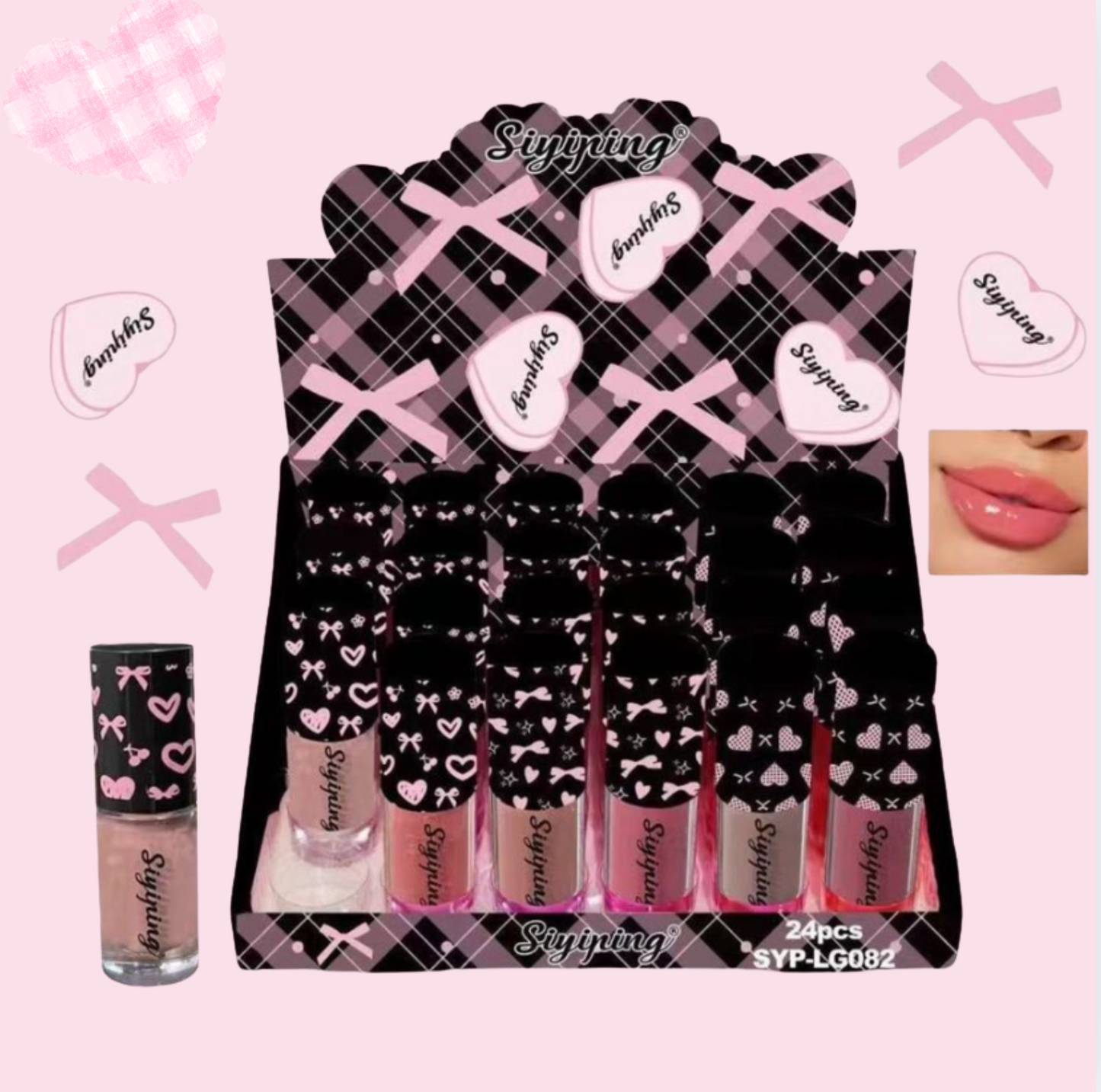 SALE! 24 PC Coquette style Tinted Lip Gloss - 6 shades