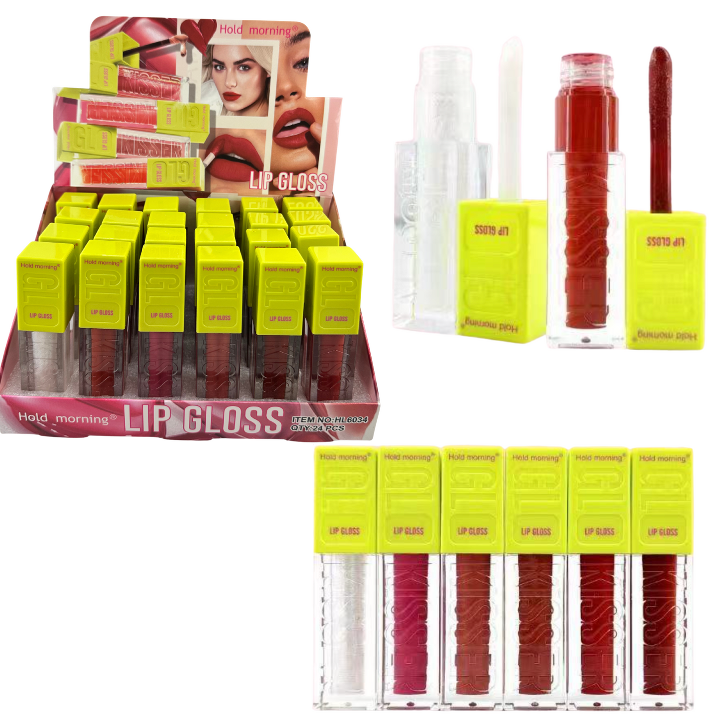 24 PC Large Moisturizing Tinted Lip Gloss