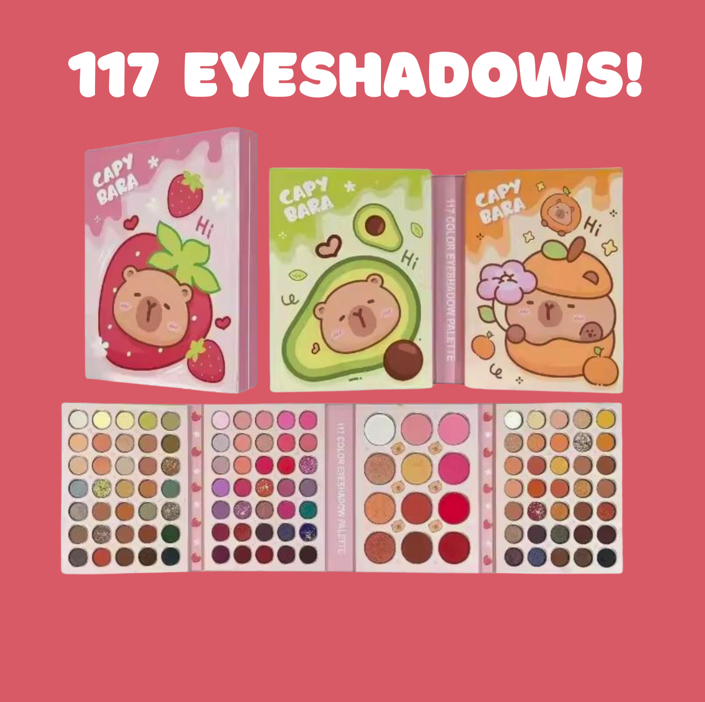 1 PC Eyeshadow Jumbo Palette 117 colors-Capy