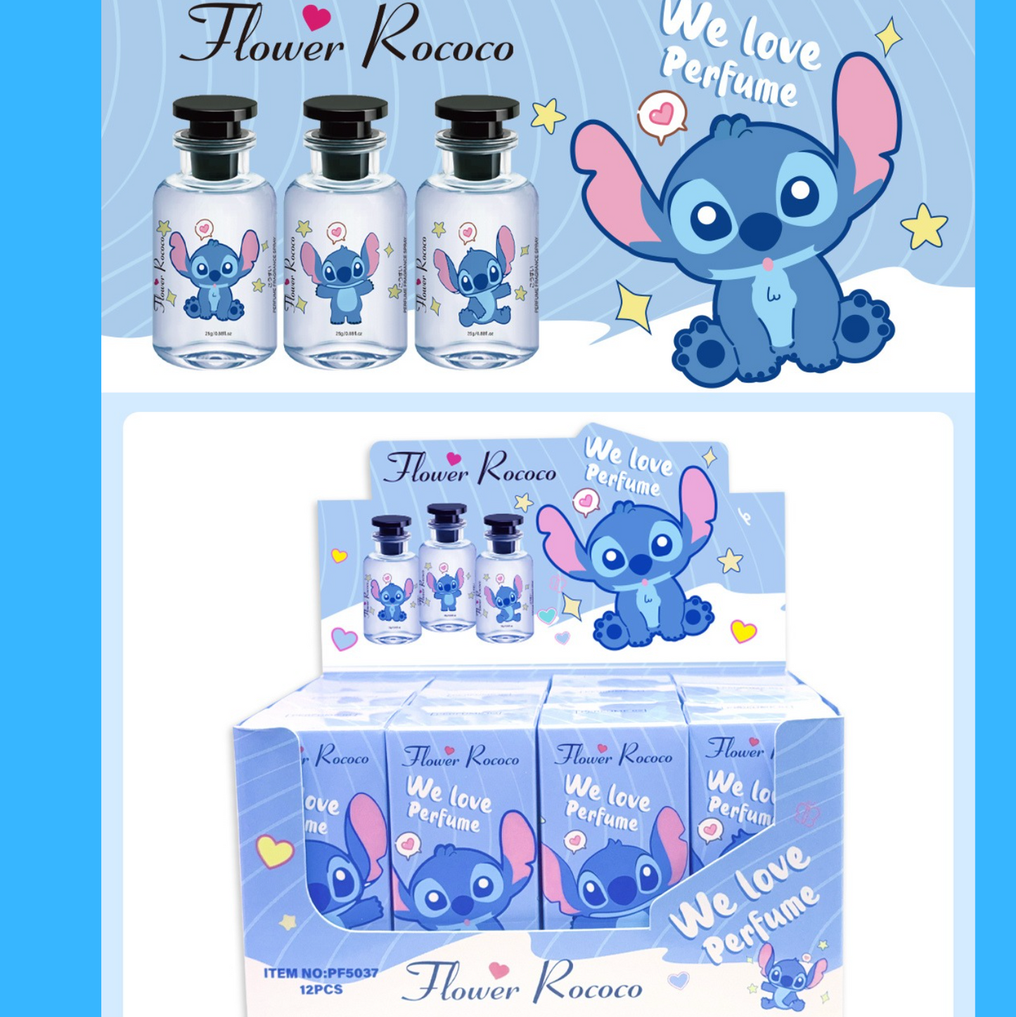 SALE! Blue monster Perfume Glass bottles 12 PC with individual boxes