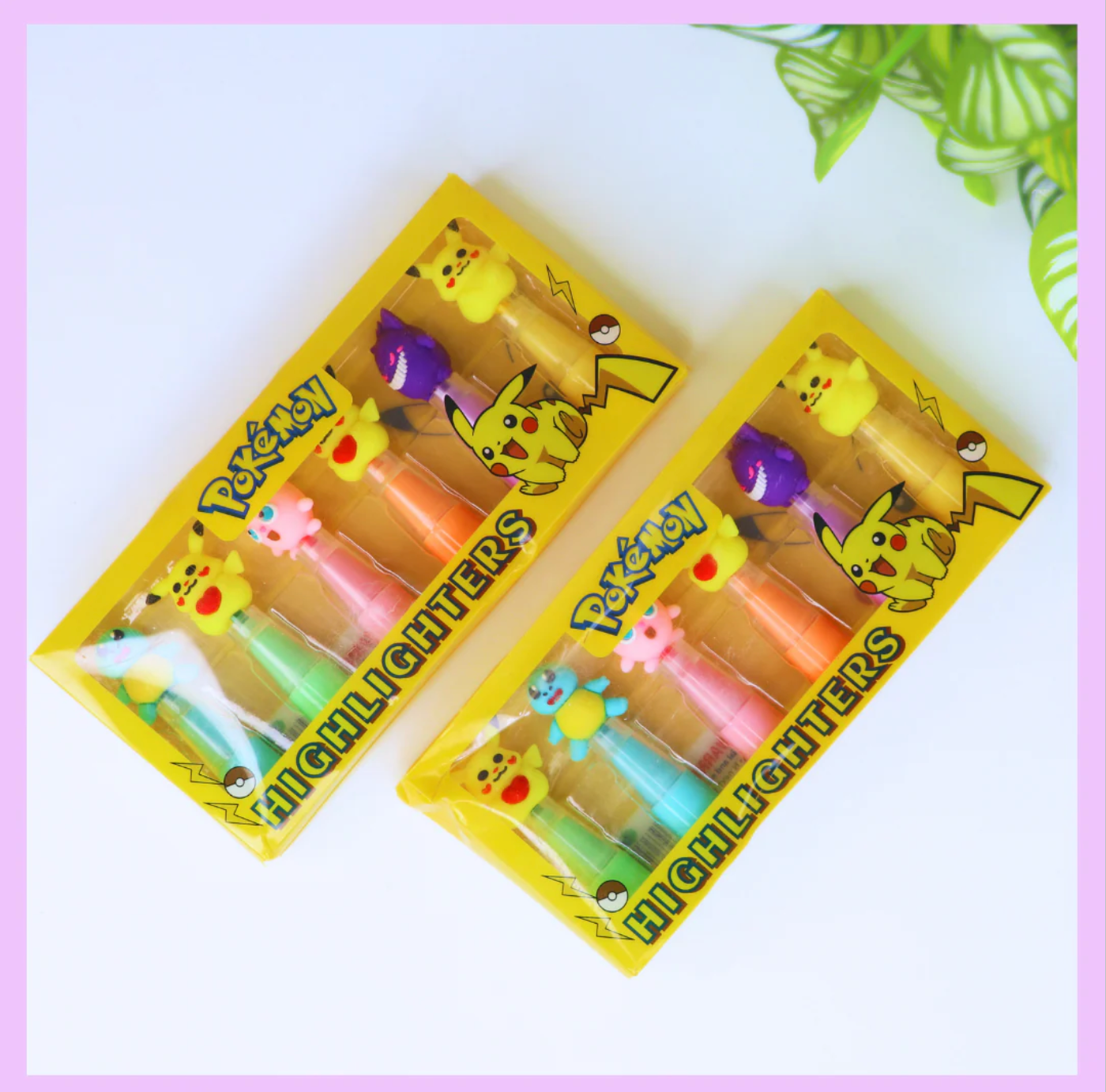 4 Boxes! Pikachhu highlighters with 6 pcs inside each one
