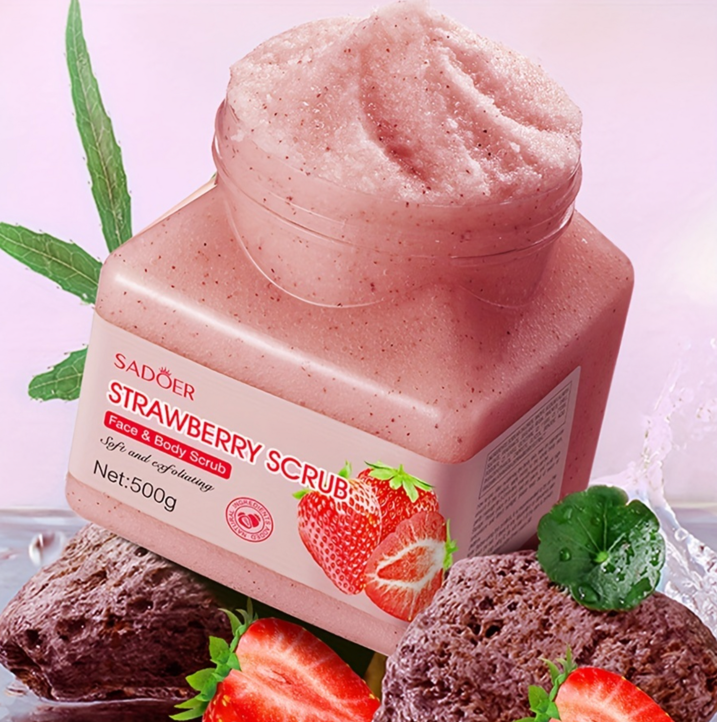 2 PCS Strawberry Sugar Scrub- Deep Cleansing
