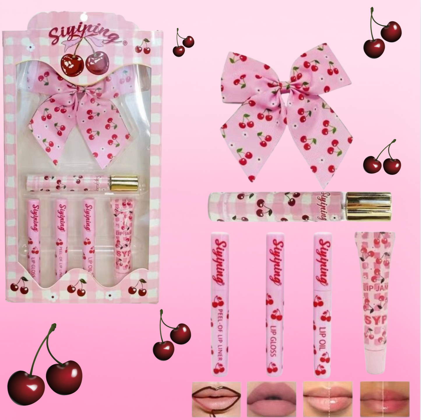 Cherry Gift š Lip Kit set with Bow AND PERFUME