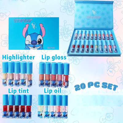 20 PC Mini Lips and highlighter set