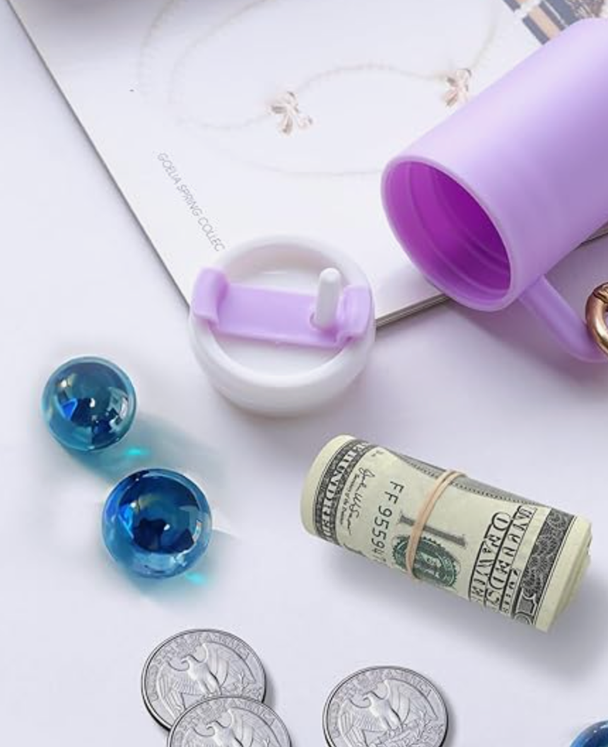 10 PC Mixed colors! Mini Tumbler Chapstick holder/Keychain