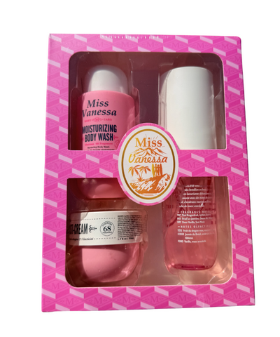 Brazilian inspired Jet Set pack! body wash, body spray, and body butter