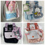 4 Pack Mini Canvas Backpacks with long strap