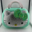 Hk Mint Green Bling Carry On Suitcase