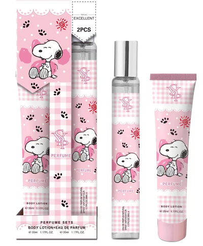 12 PC Travel Sets Perfume and travel lotion packs-Light floral Rose scent