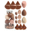 Makeup sponge set in Plastic Jar- 12 PC