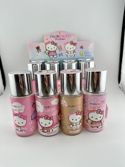 Kitty Body Mist Box 12- Mixed Scents (Floral,Sweet, fresh) “Teddy Pink”