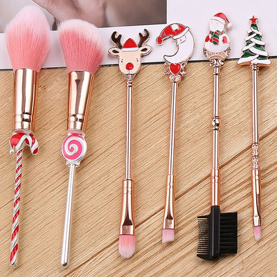 Metal Makeup Brush Sets With Pouch!