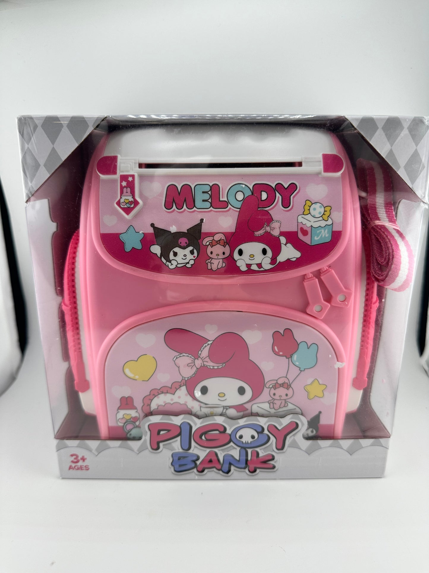 Electronic Piggy Bank Backpack style with strap!