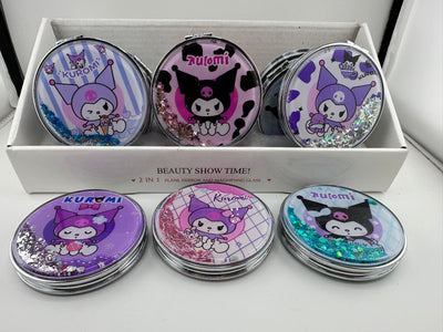 💜Kuku Glitter Rainfall Compact Mirror Box of 12