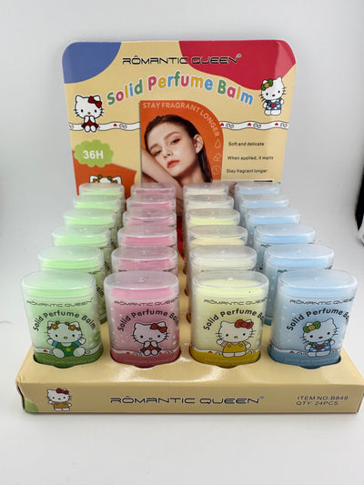 Kitty 24 PC Perfume Balm- Moisturizing, essential oils- 4 scents