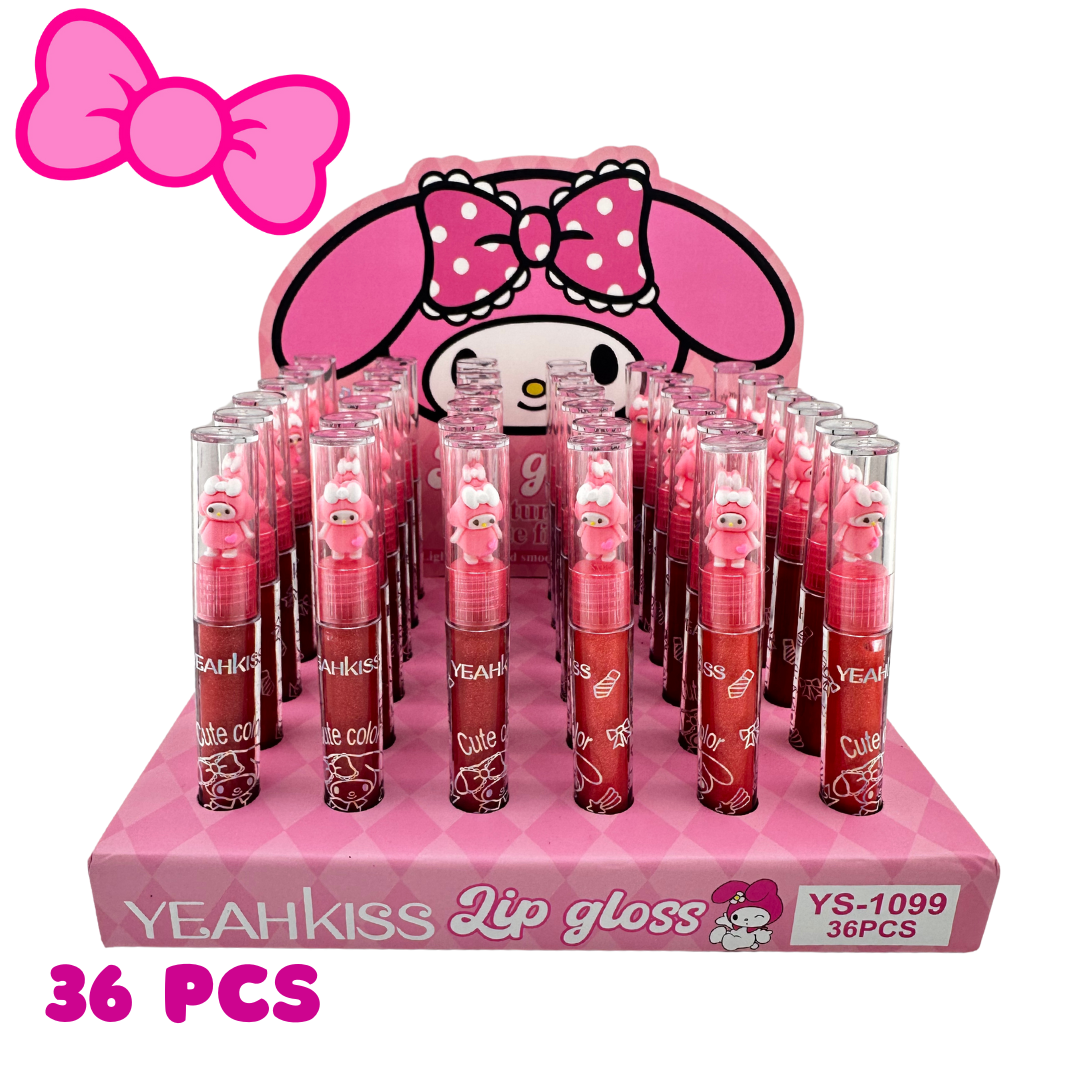 36 PC Melody Lip Gloss with Shimmer- Mixed Colors