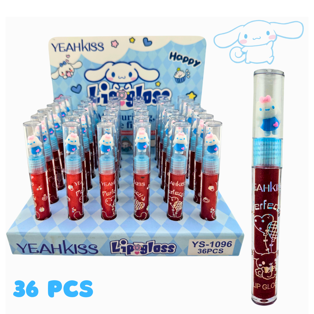 36 PC Cinnamonroll Lip Gloss with Shimmer- Mixed Colors