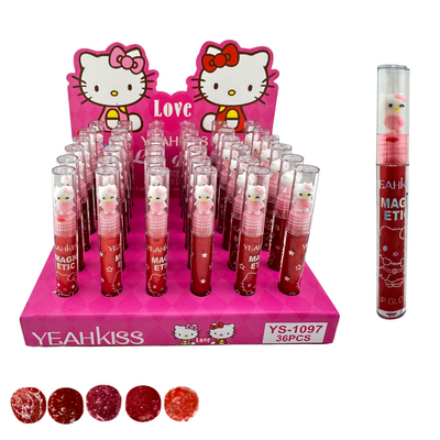 36 PC Kitty Lip Gloss with Shimmer- Mixed Colors