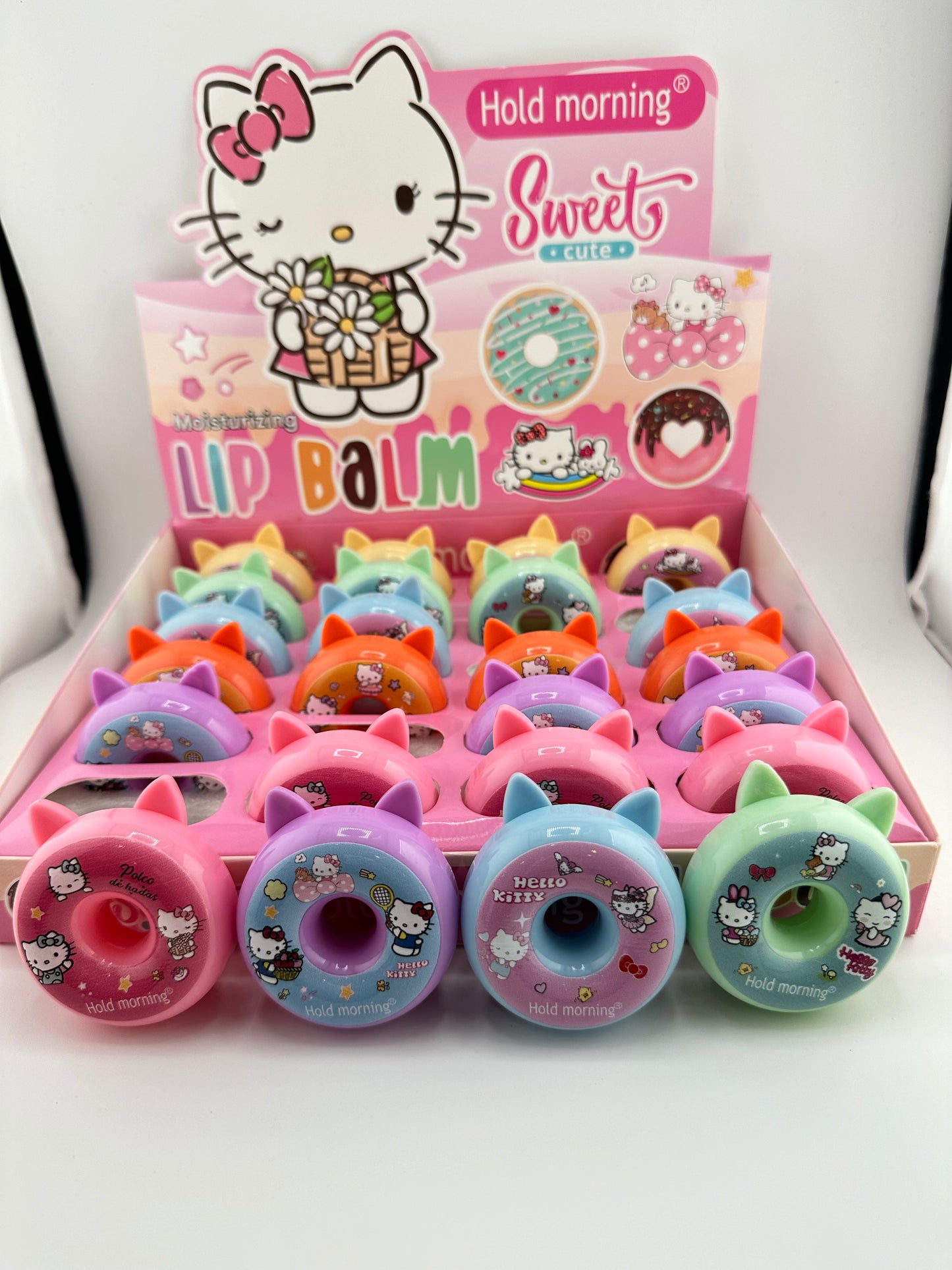 Kitty Donut Lip Balm box of 24