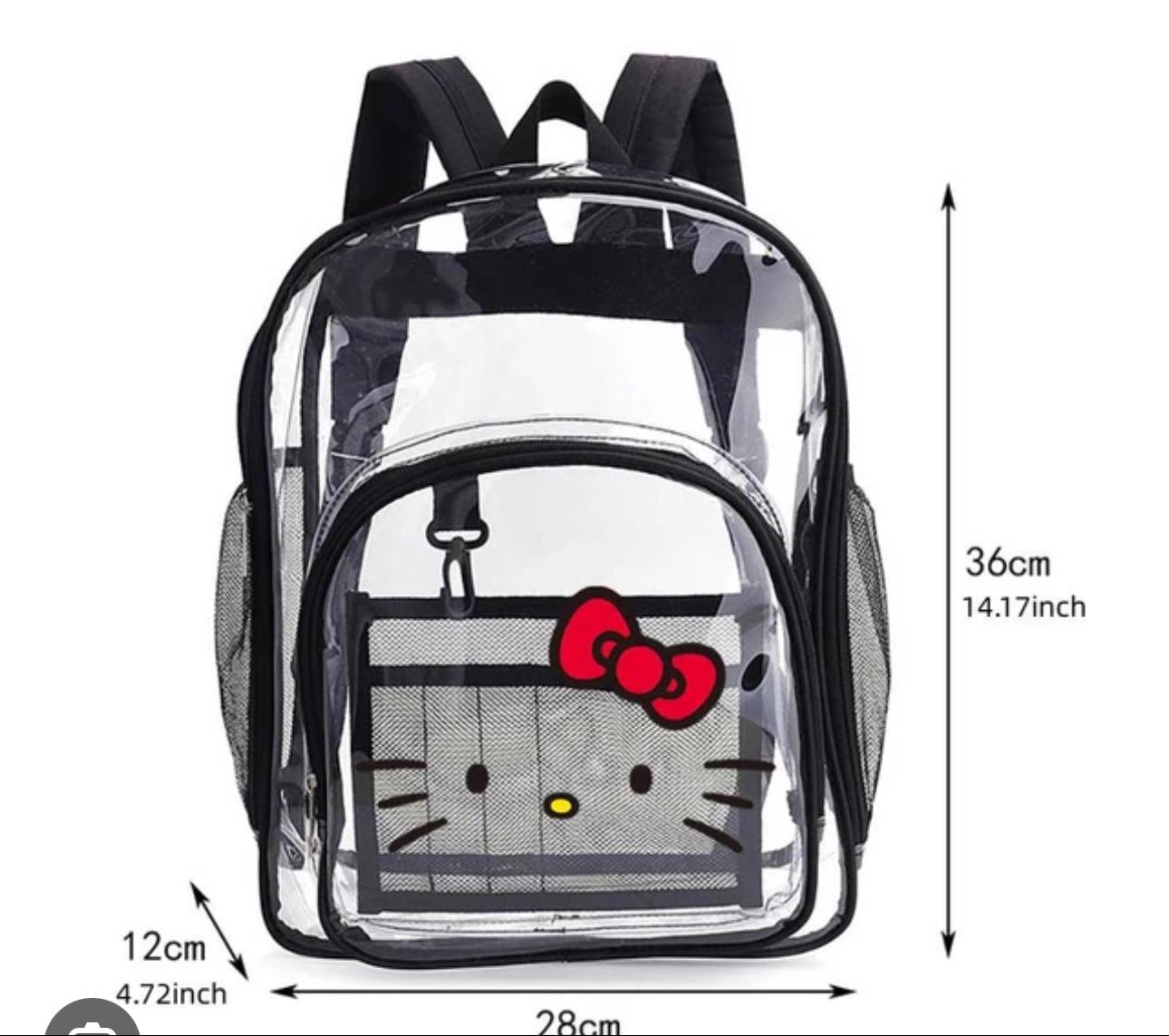 HK Medium Clear Backpack- 14 inches