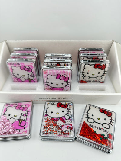 💕HK Compact Mirror Rectangle Glitter rainfall box of 12