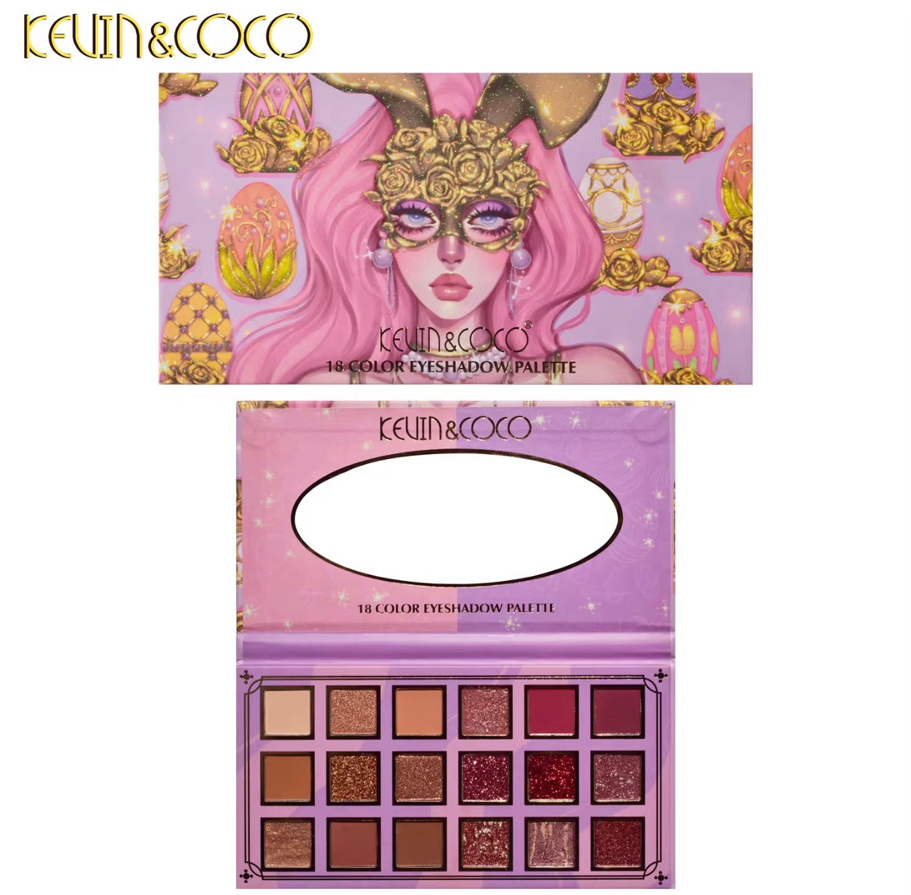 Kevin Como Premium 18 Pan Eyeshadow Palette