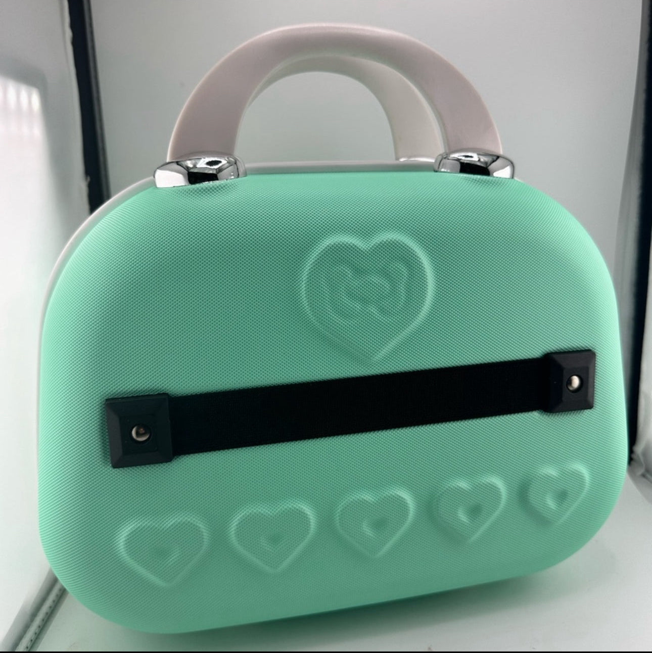 Hk Mint Green Bling Carry On Suitcase