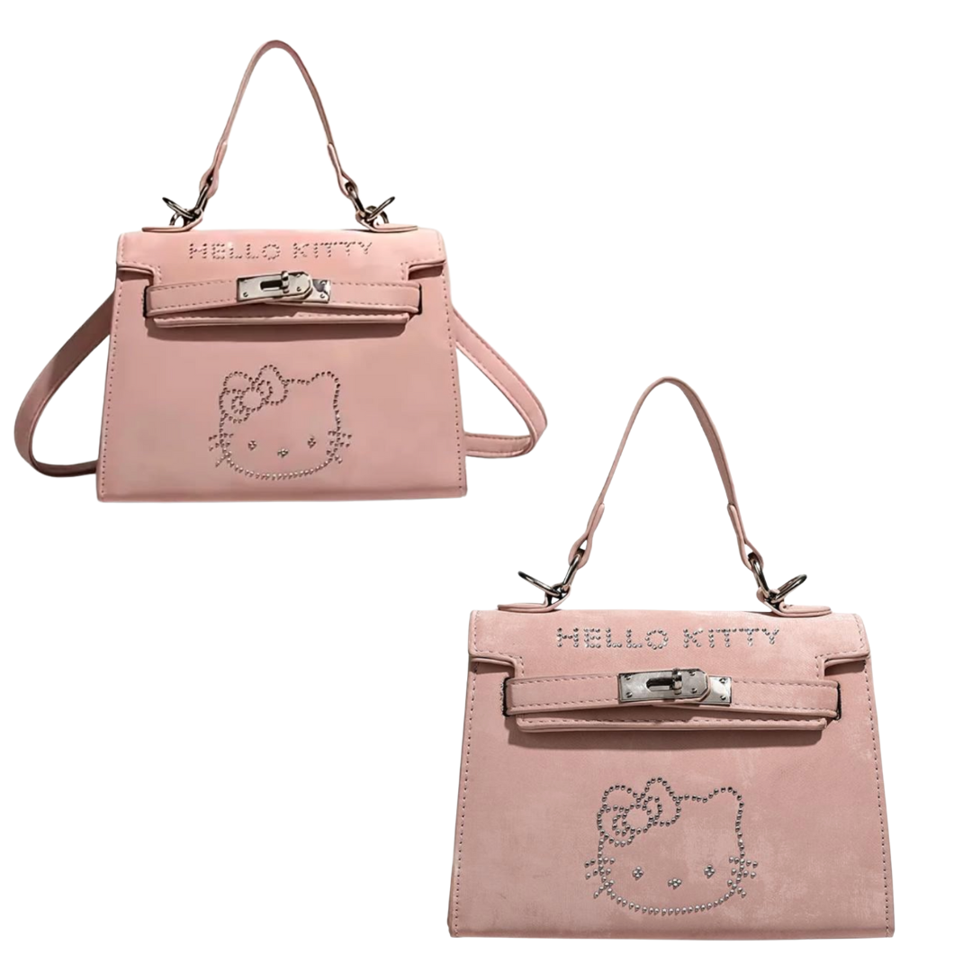 1 PC Pink Kitty Purse with strap-  7 Inches