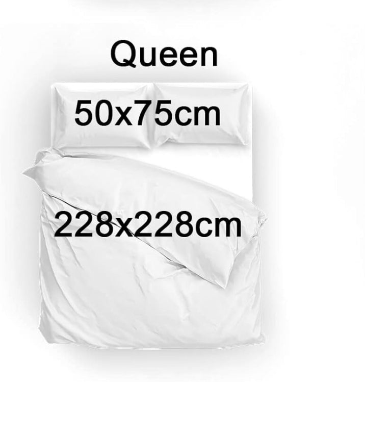 3 PC DUVET COVER- Queen Size- NOT A COMFORTER ‼️