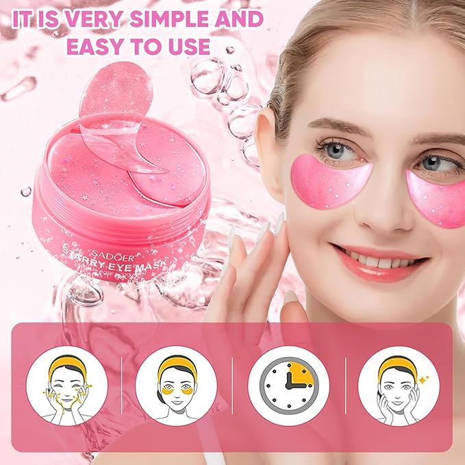 6 PACK! Eye Mask ROSE SADOER Brightening Eye mask (60PCS EACH)