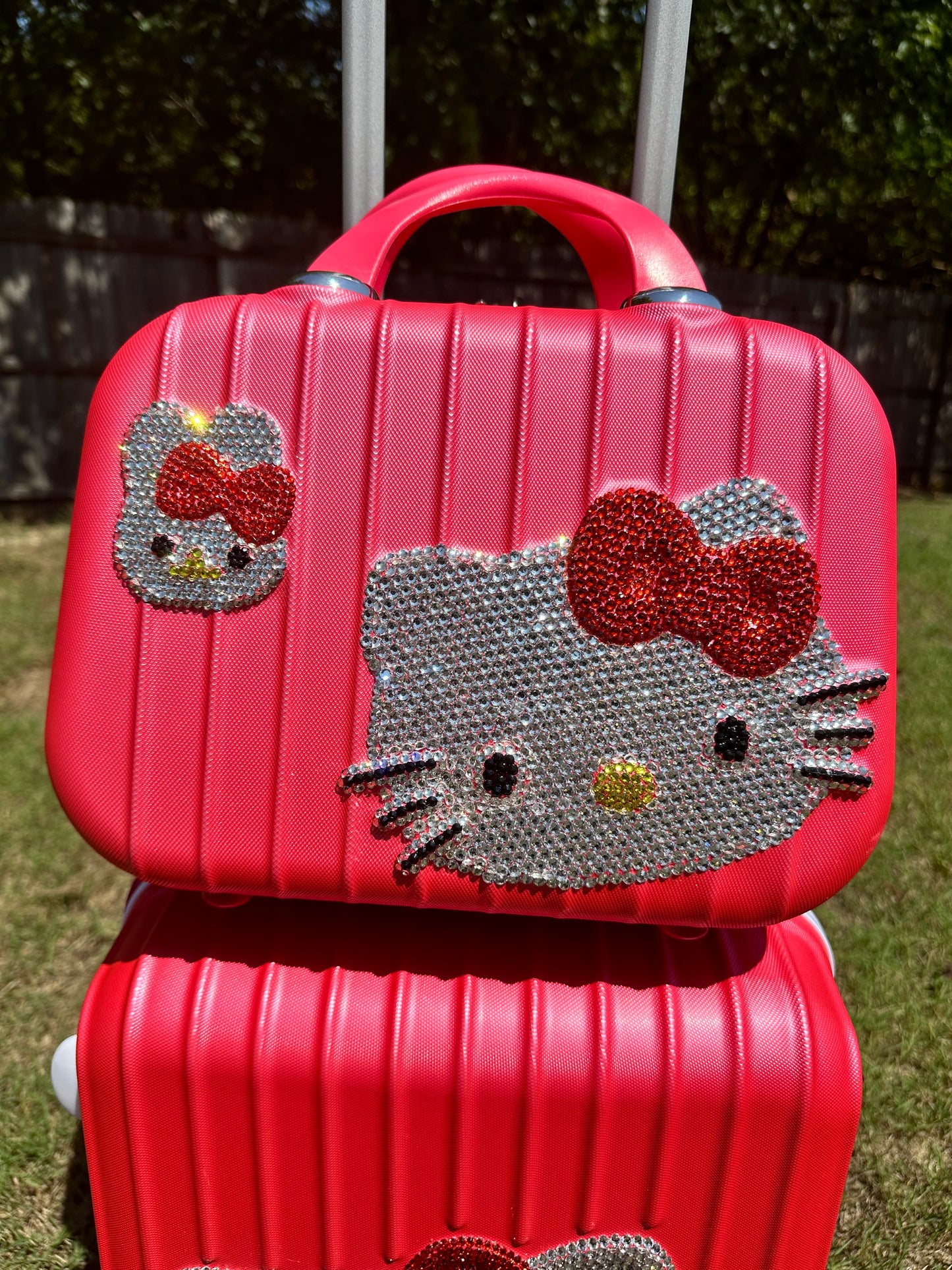 ✨ Limited Kitty Bling Rhinestone Luggage Set