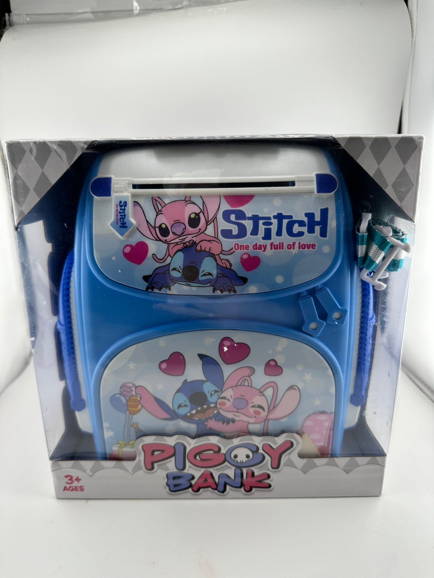 Electronic Piggy Bank Backpack style with strap!