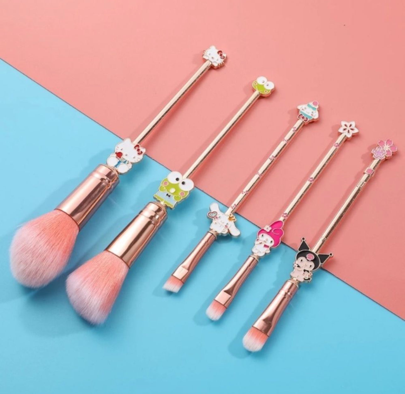 Metal Makeup Brush Sets With Pouch!