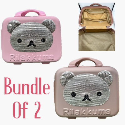 2 Pack BLING Rilakkuma Bear Luggage case