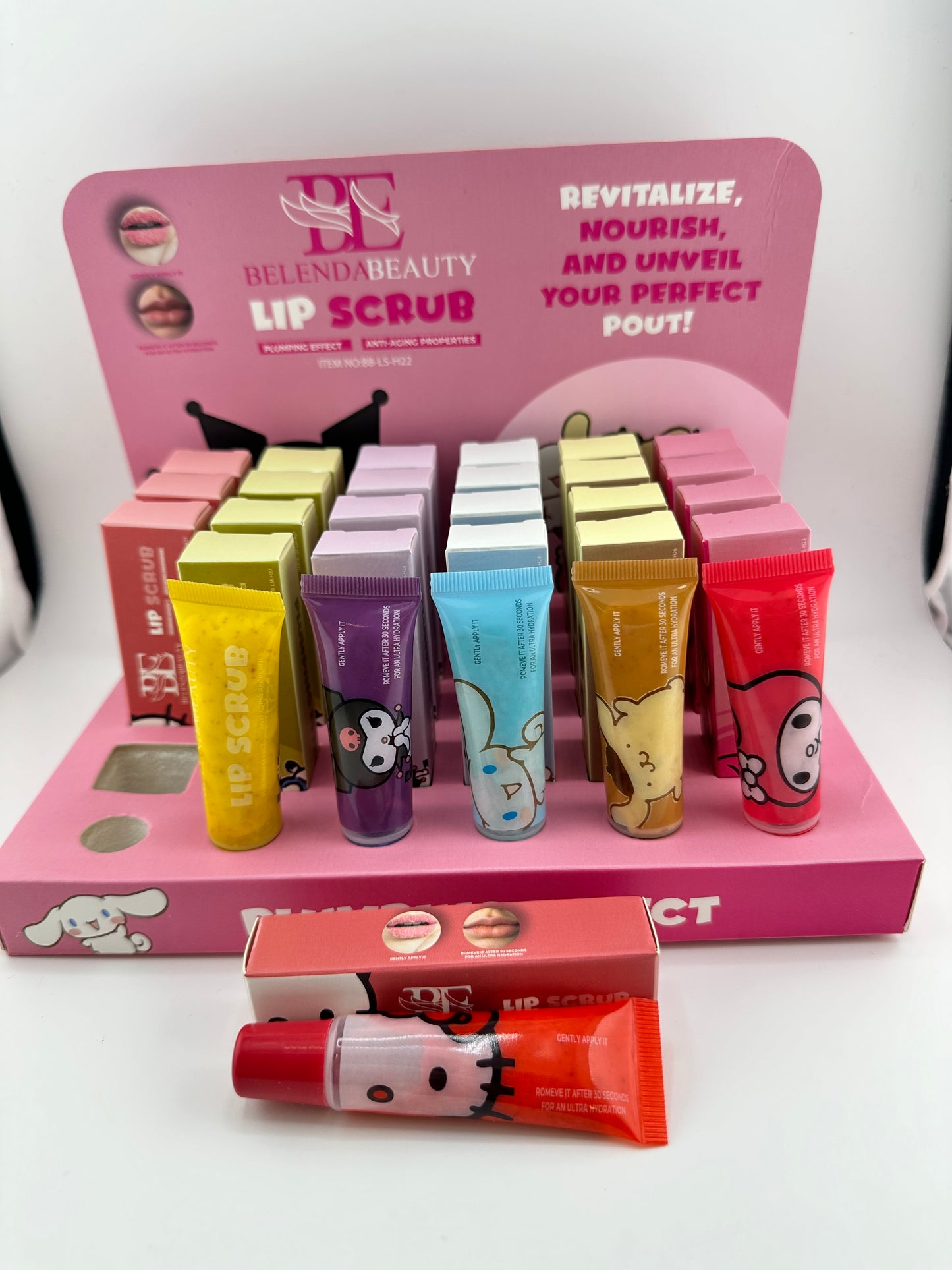 Lip Scrub Box 24- comes with display samples