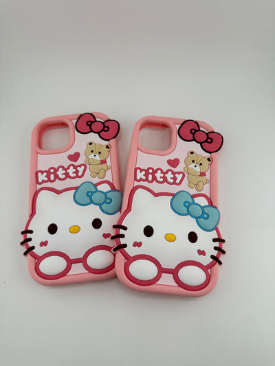 Kitty 2 pack Silicone Iphone cases- mixed sizes