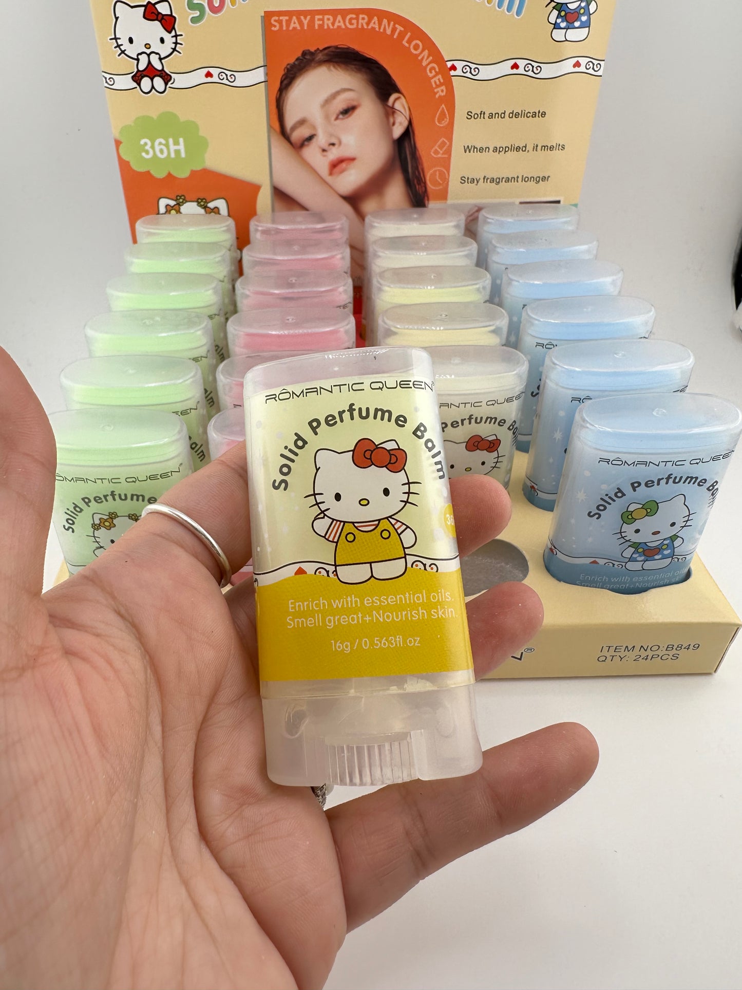 Kitty 24 PC Perfume Balm- Moisturizing, essential oils- 4 scents