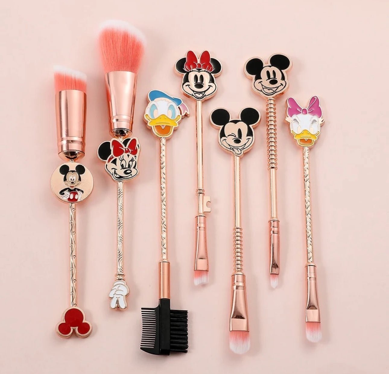 Metal Makeup Brush Sets With Pouch!