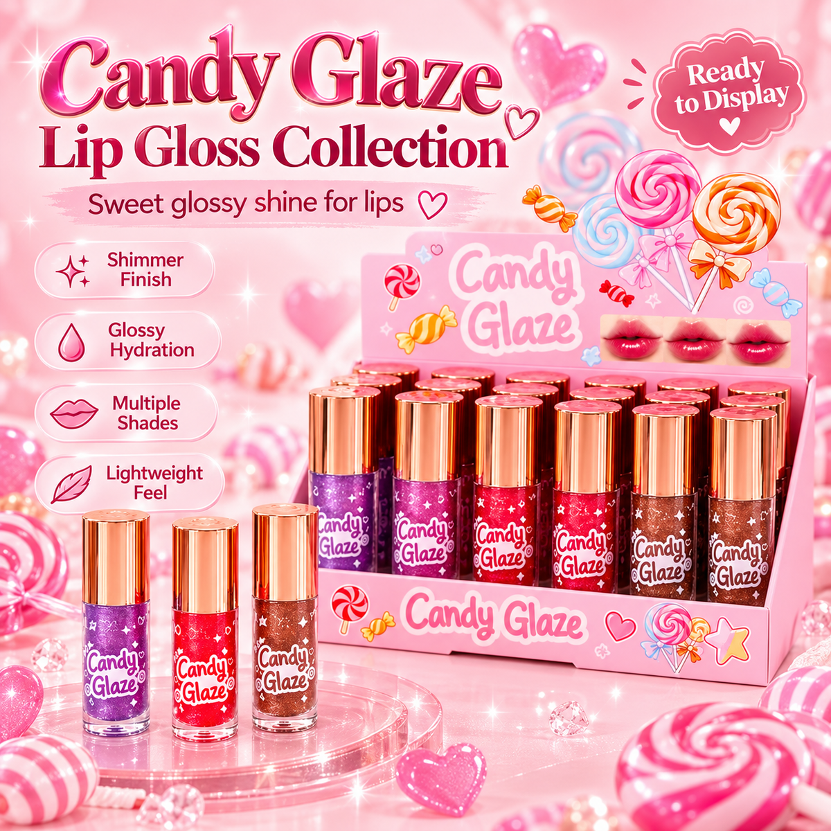 24 PC Candy Glaze lip glos