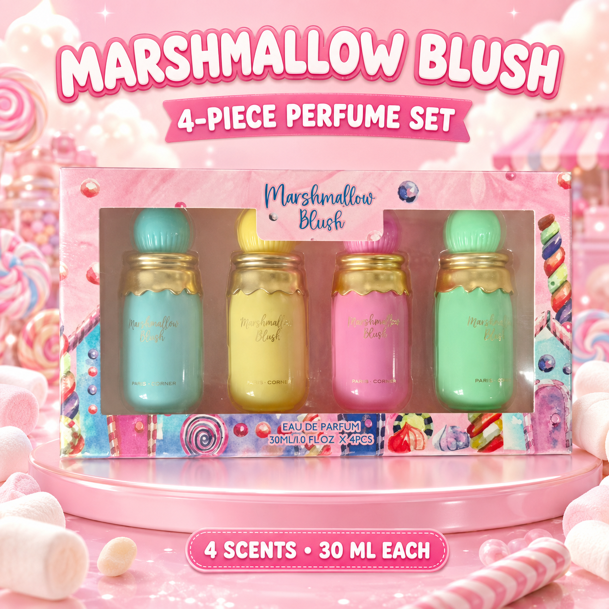 4 PC Marshallow Blush Perfumes