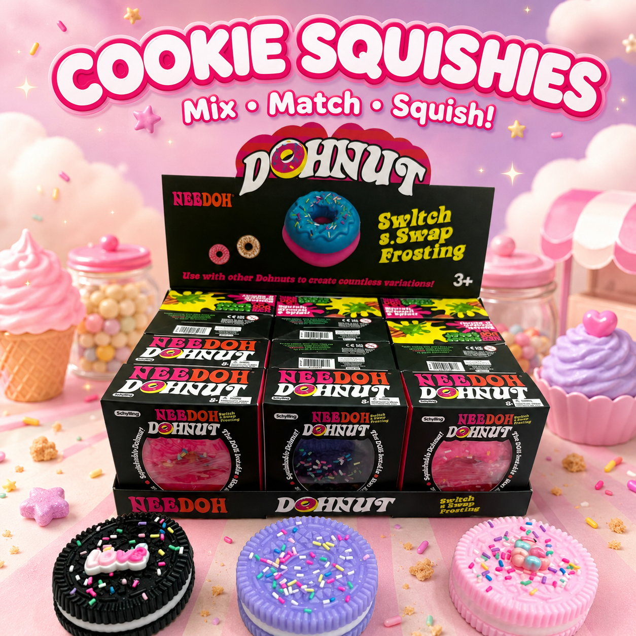 12 PC Oreo cookie squishy
