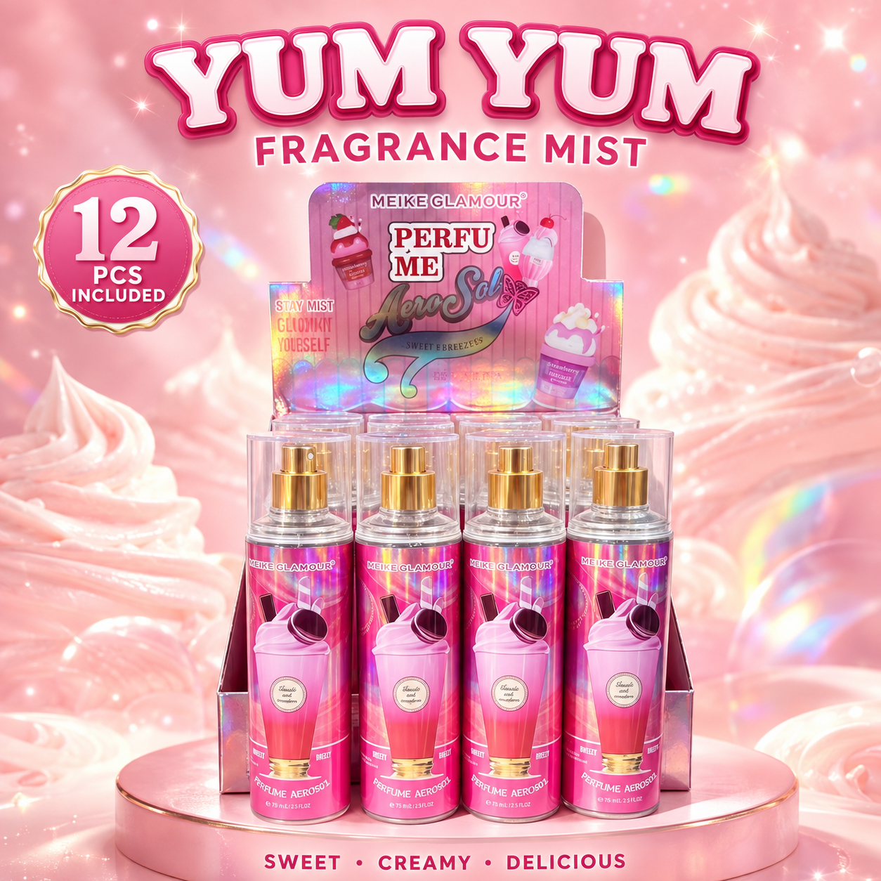 12 PC Body Mist Yum Yum scent