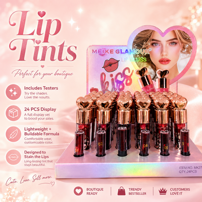 Kiss & Tint 24-Piece Lip Tint Display with Testers