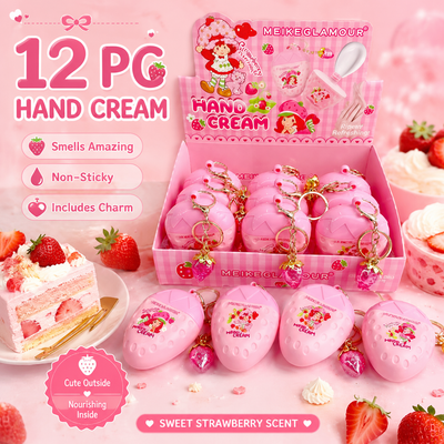 12 PC Strawberry Lotion Keychain with strawberry scent- moisturizing