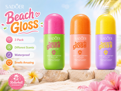 3 Pack Sadoer Deodorant Roll- Summer scents