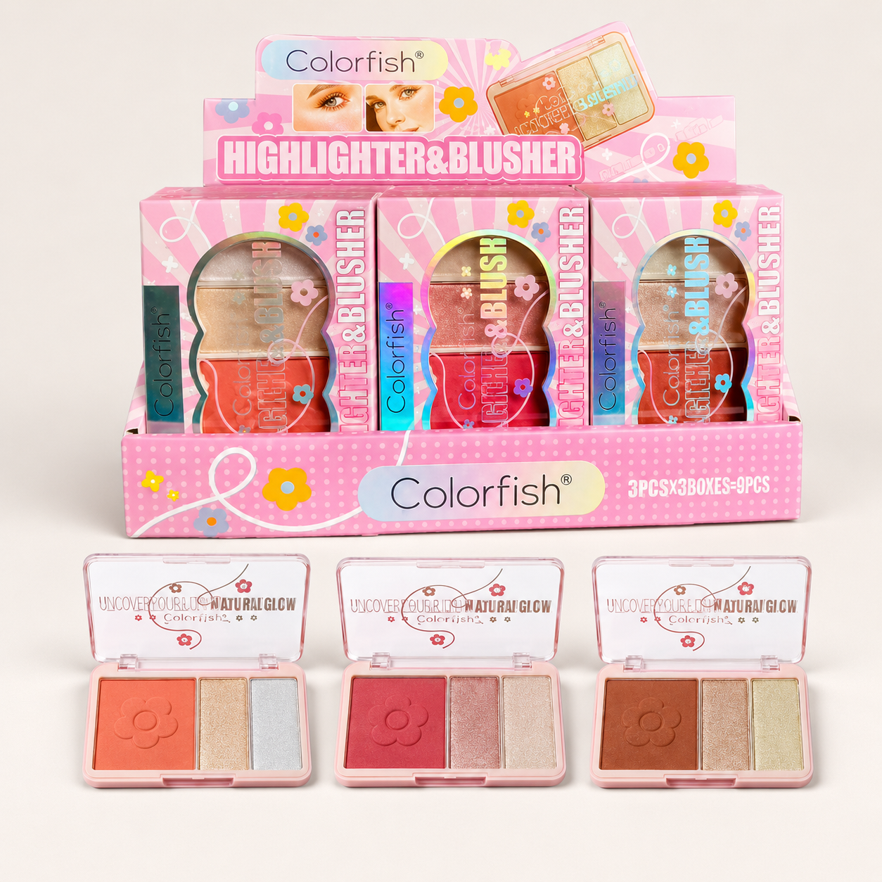 12 Pack! Highlighter Blush Mixed Box
